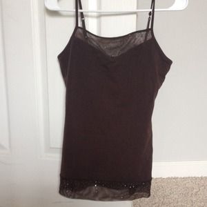 Brown Bra top tank top.