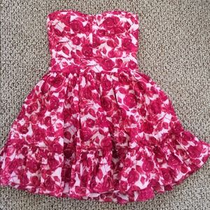 Pink floral dress