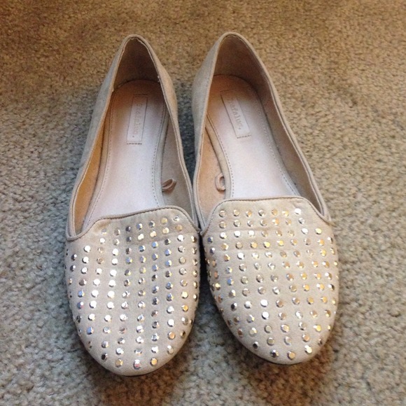 Tan Studded Flat