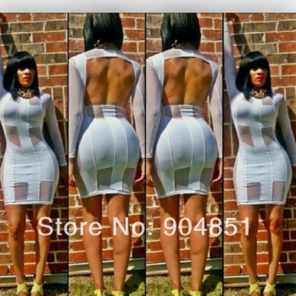 Mesh white  dress