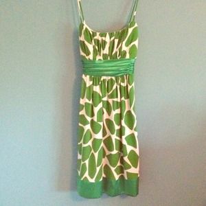 Green spotted dress