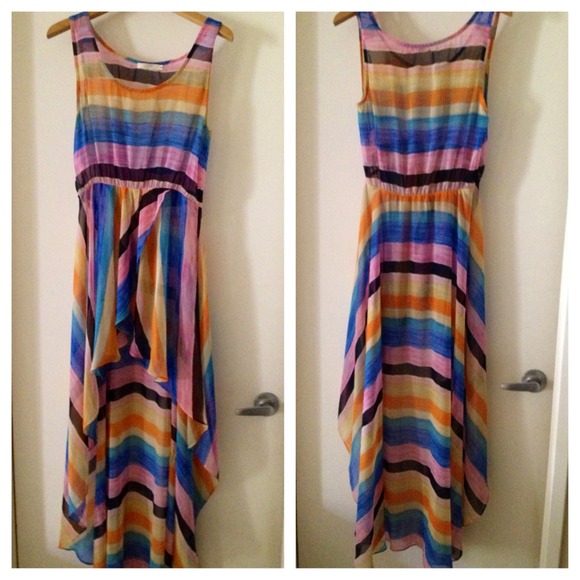 ✂️SALE✂️ LF Millau Striped Chiffon Dress M