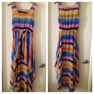 ✂️SALE✂️ LF Millau Striped Chiffon Dress M