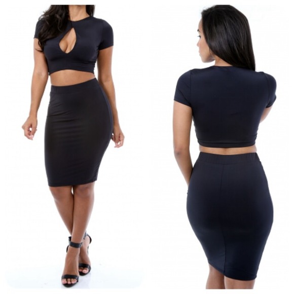 Black Skirt Set