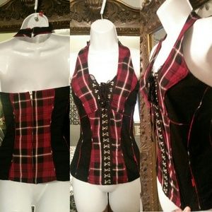 Plaid haulter top ?