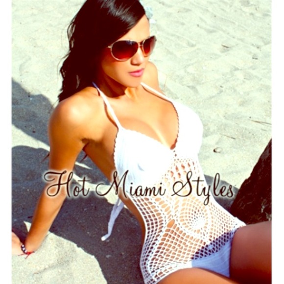 One piece crotchet w Victoriasecrets top worn once