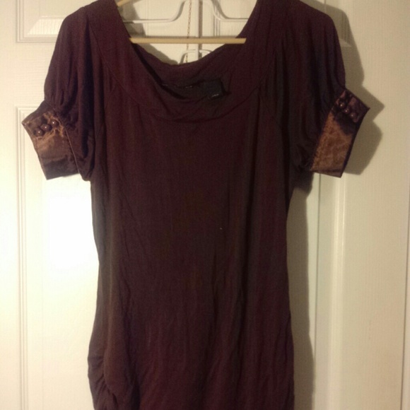 Brown dress shirt