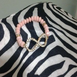 Light pink infinity bracelet