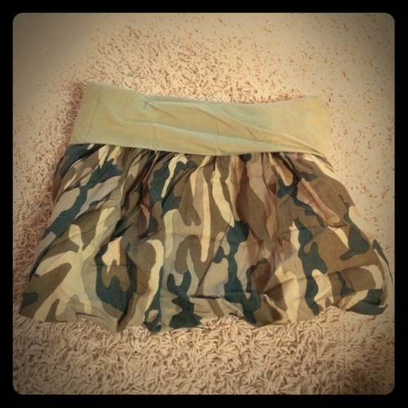 Camo Mini Skirt w/ Adjustable Waist!