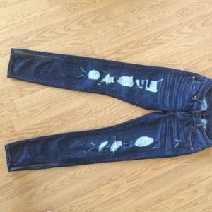 Genetic denim distressed skinny ankles
