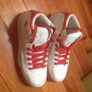 Hi top sneakers and shorts bundle.