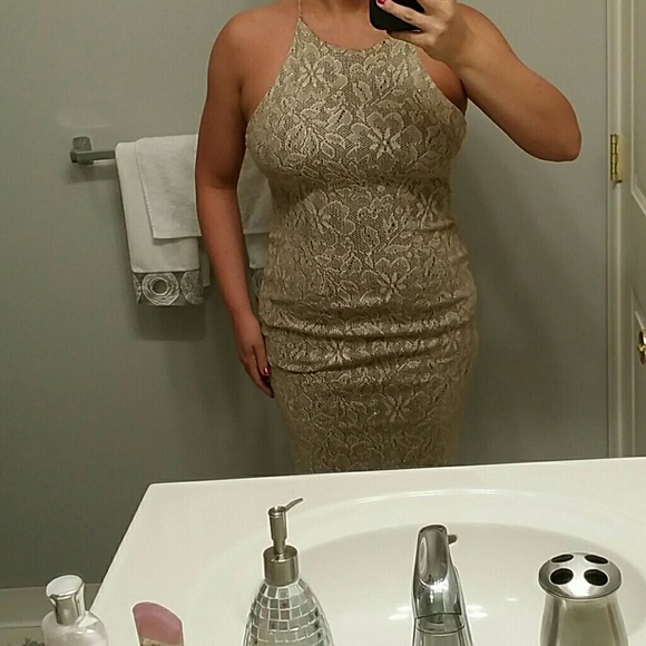 @jmalove bundle Gold Lace Dress