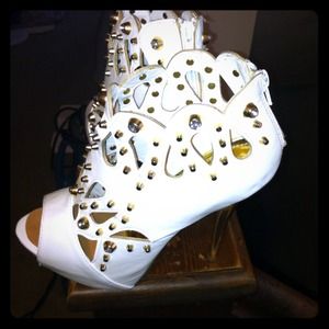 White open toe boots!!!!!