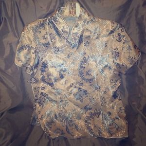 Light blue kimono blouse