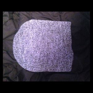 Grey Feathered Beanie