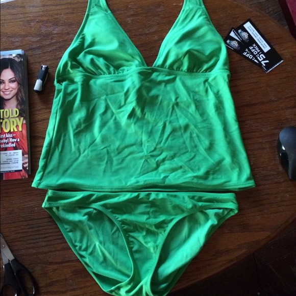 Green swimsuit