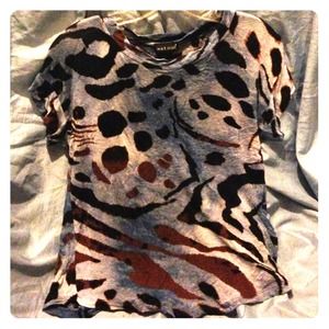 Wet seal sheer animal print stirt