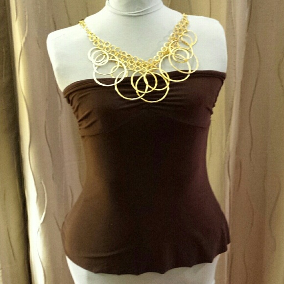 Forever 21 Tops - Dark brown halter top