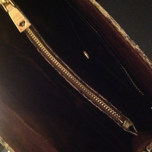 Pics of interior of Moschino bag. Brown satin .