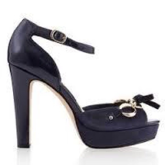 Navy Blue patent platform heel-stunning!! RESERVED