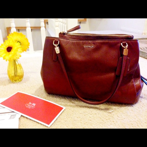 ✨Coach Madison Cafe Carryall leather style #27859