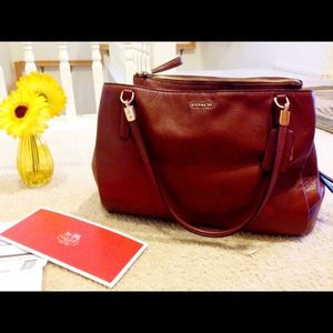 ✨Coach Madison Cafe Carryall leather style #27859