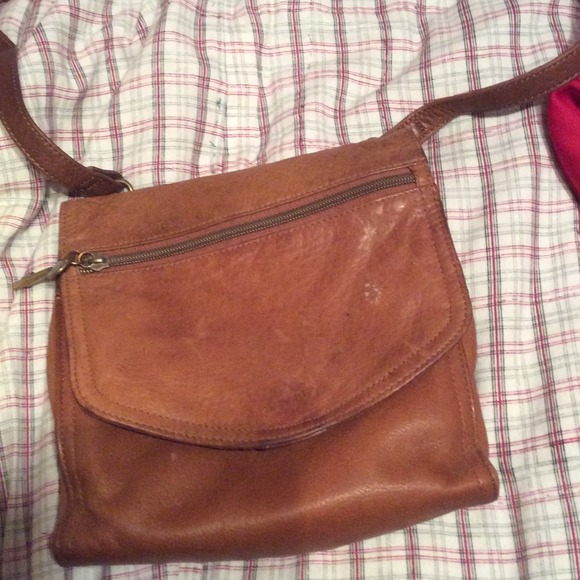 Genuine leather fossil cross body