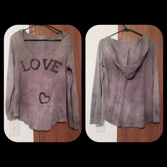 LOVE  grey tie dye
