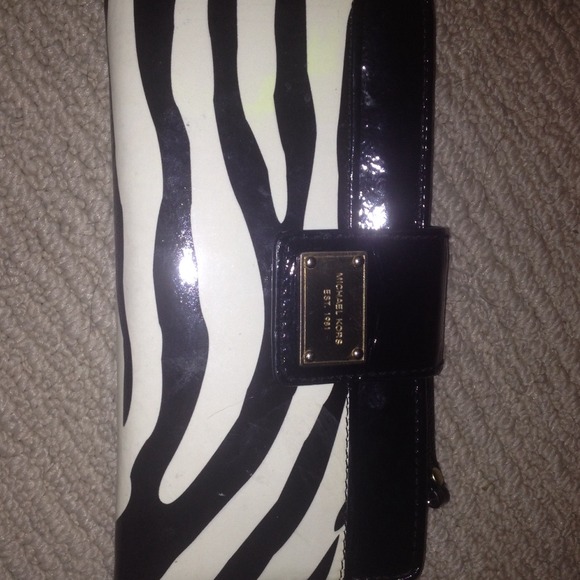 Zebra print michael kors wallet !!! Gently used