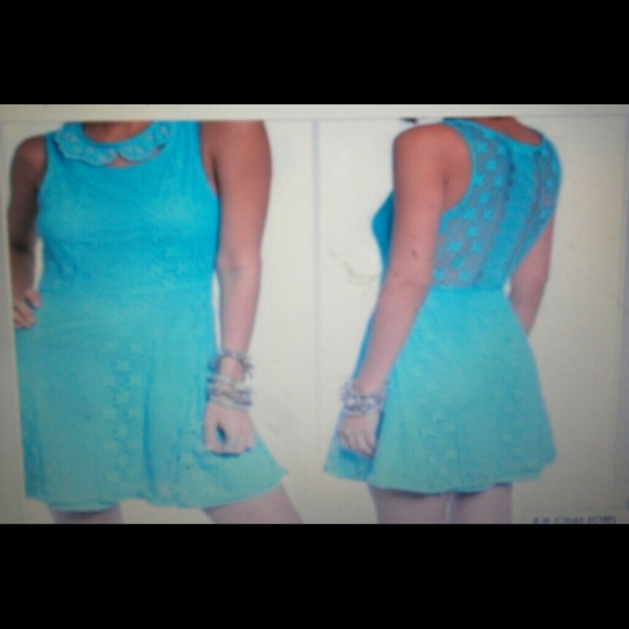 Beautiful sky Blue laced boutique dress
