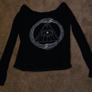 Urban outfitters off the should graphic top