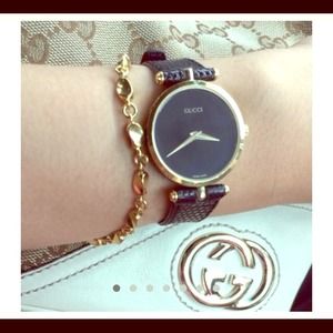 Authentic GUCCI Black dial watch. Available$$FiRM