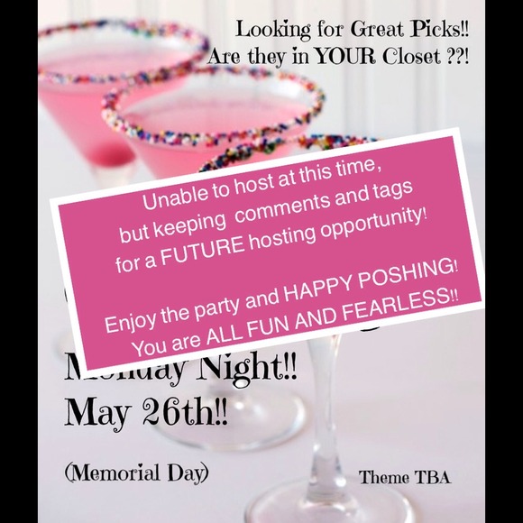Party Monday, May 26th!