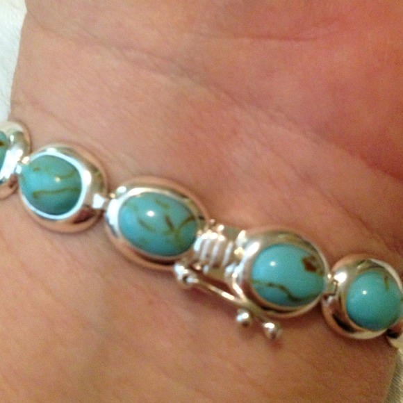 🌀Sterling🌀and🌀Turquoise🌀Bracelet🌀 - Picture 2 of 4