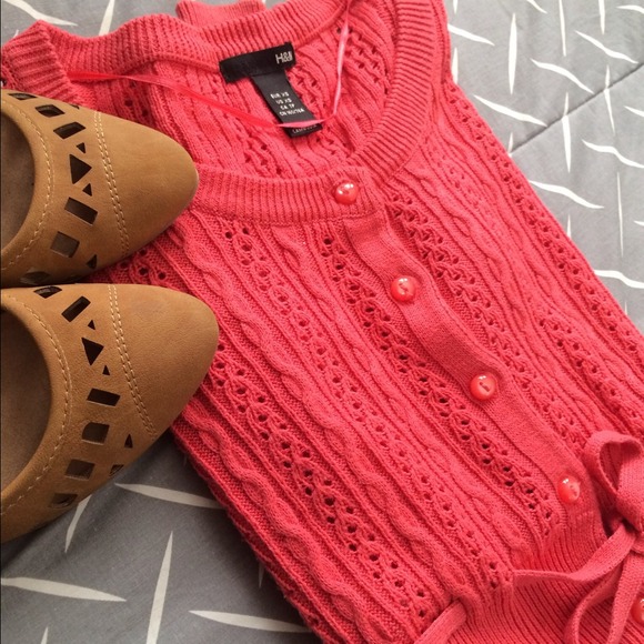 Coral cardigan