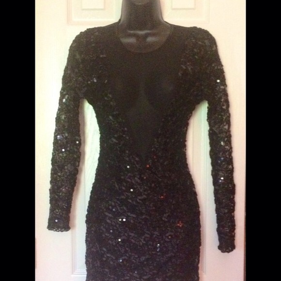 Sexy black club dress
