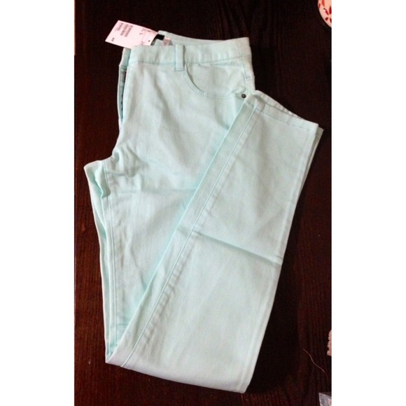 H&M Mint Green Skinny Soft Denim - Picture 2 of 3