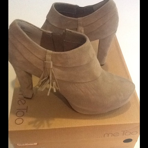 Grey Suede Booties by Me Too!