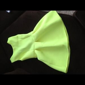 Bright yellow neoprene dress!