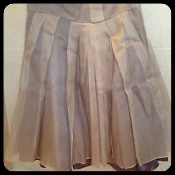 Karen Millen taupe and plum silk organza skirt - Picture 4 of 4