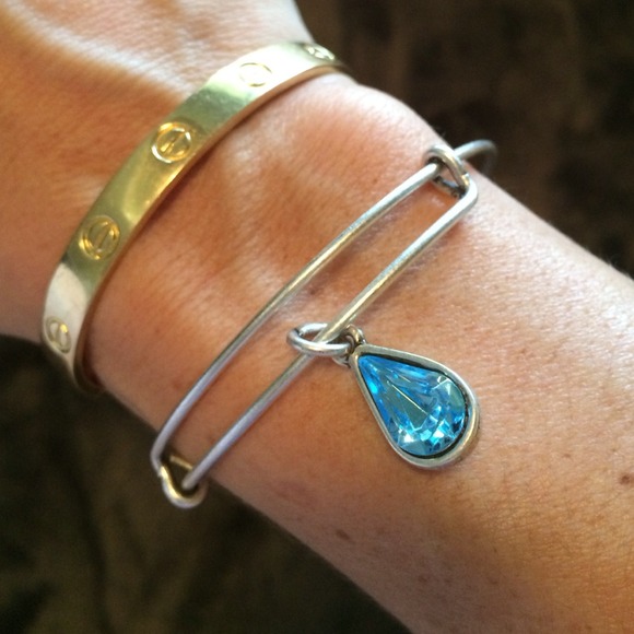 Alex & Ani blue stone bracelet