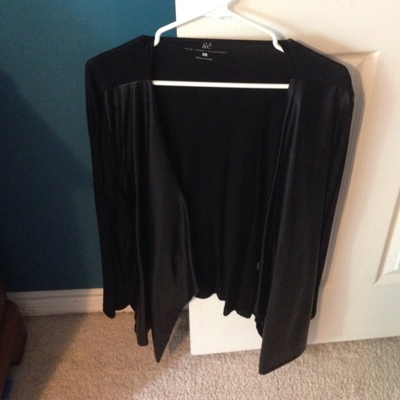 Faux Leather front flyaway black