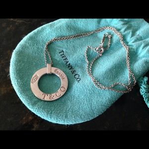 Tiffany and Co 1837 circle pendant and chain