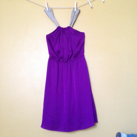 The limited Silky midnight plum dress