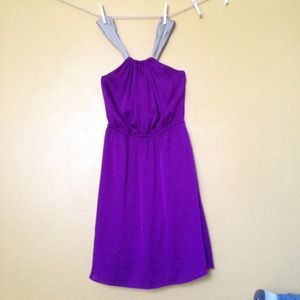 The limited Silky midnight plum dress