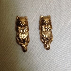 Vintage cat earrings