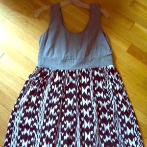 Grey, black, and white tank dress