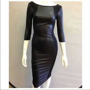 Faux leather Bodycon-Sold
