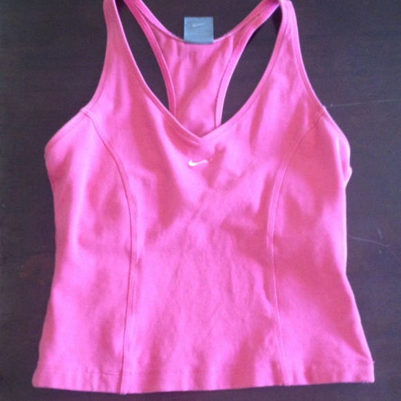 Pink nike racer back top
