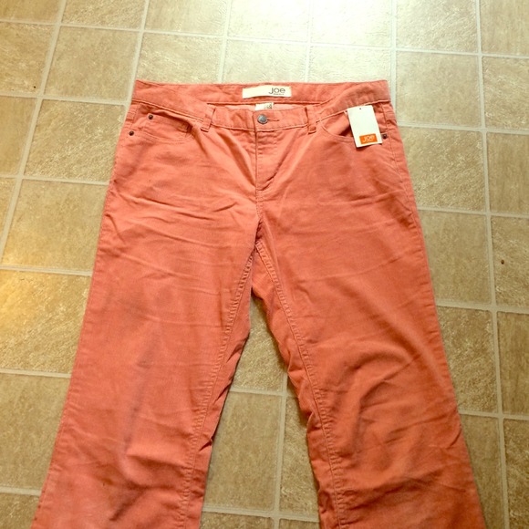 Salmon pink corduroy pants!